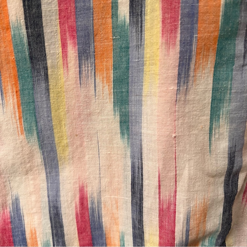 Vintage 1970s Collared Cotton Shirt button down large lightweight summer pattern - Picture 12 of 14